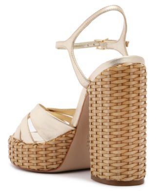 Women's Keefa High Straw Round Toe Sandals