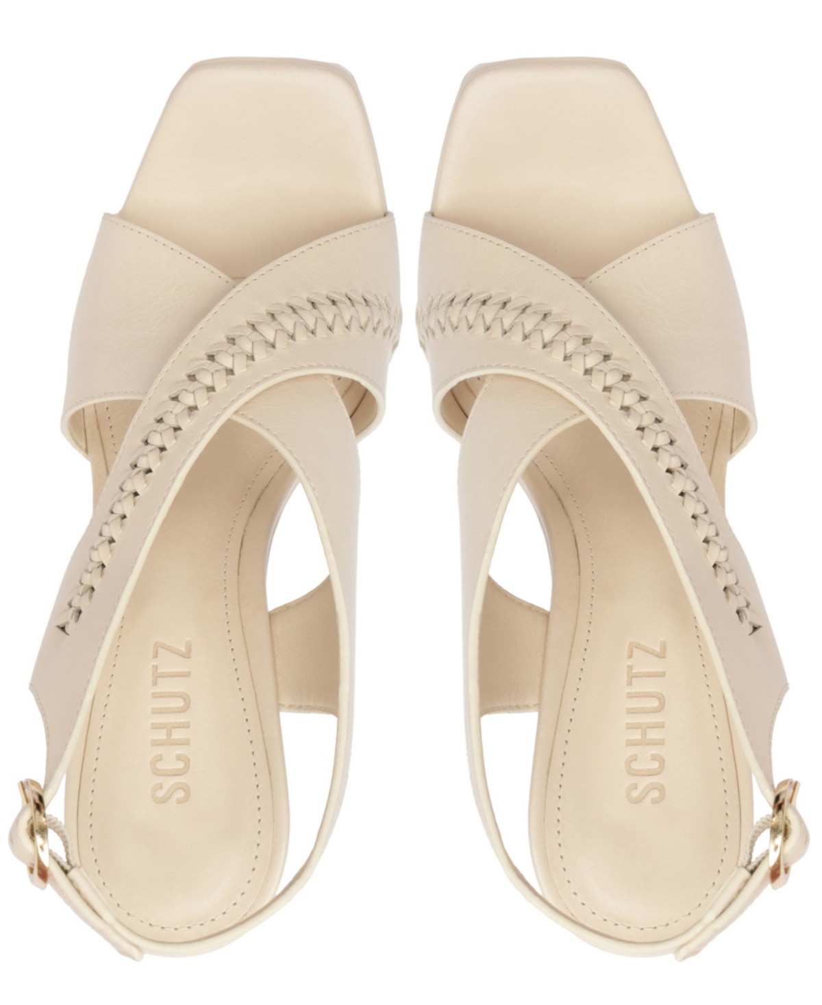 Shop Schutz Women's Blake Wedge Sandals In Beige