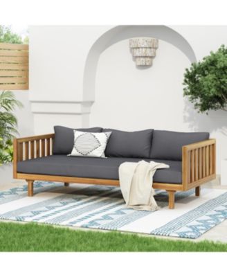 Streamdale Acacia Wood Daybed Durable, Water-Resistant, Classic Slat Paneling Design