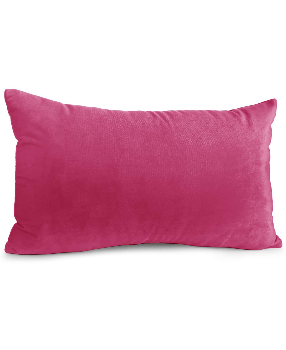 Nestl Elegant 2-pack Velvet Decorative Throw Pillows With Removeable Covers, 12" X 20" In Hot Pink