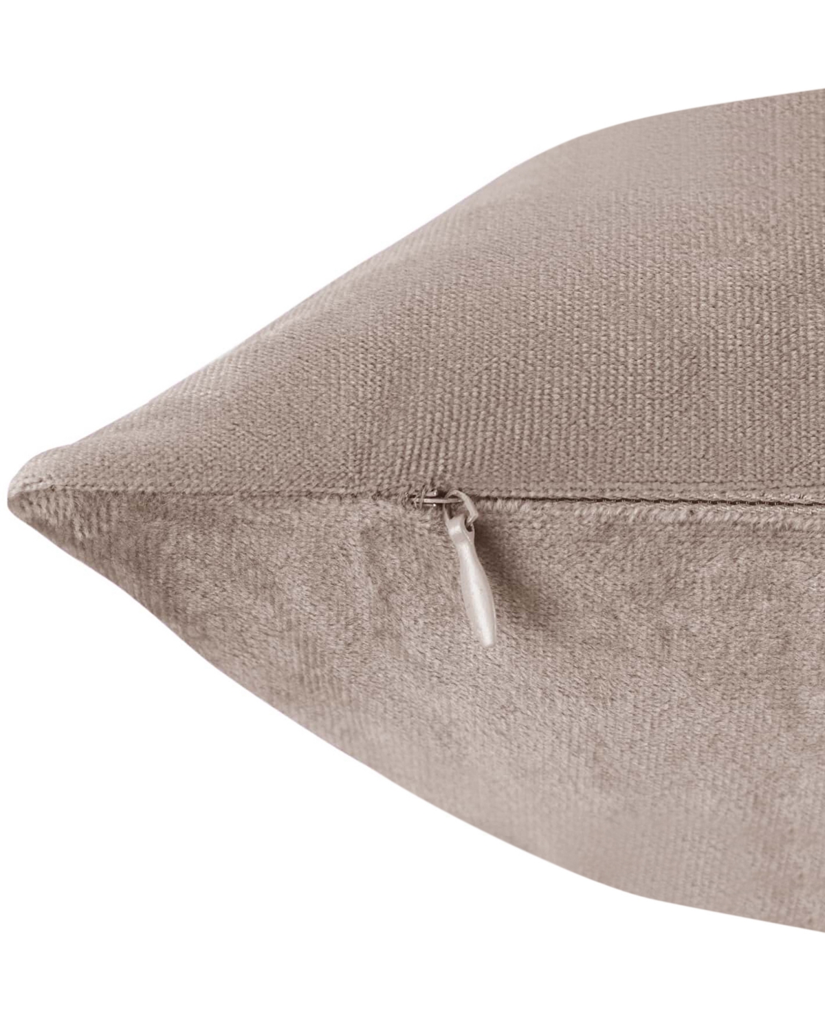 Nestl Elegant 2-pack Velvet Decorative Throw Pillows With Removeable Covers, 12" X 20" In Taupe