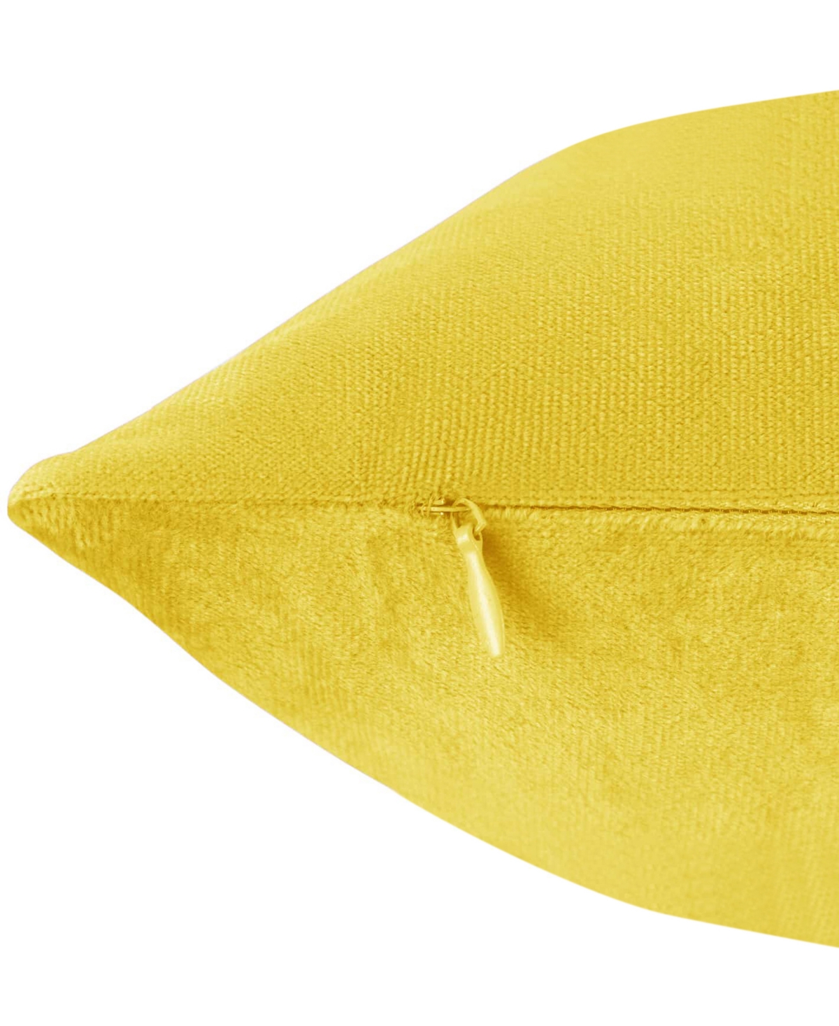Nestl Elegant 2-pack Velvet Decorative Throw Pillows With Removeable Covers, 12" X 20" In Yellow