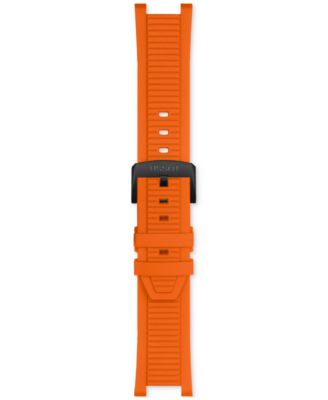 Men's Swiss Chronograph T-Race Orange Silicone Strap Watch 45mm