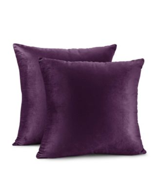 Elegant Velvet Removeable Cover 2-Pack Decorative Pillows, 24" x 24"