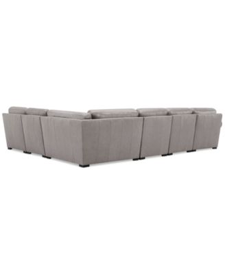 Radley Roll Arm 145" 6-Pc. Leather Wedge Corner Chaise Sectional