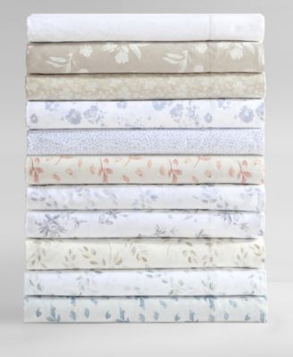 CLOSEOUT! Printed 300-Thread Count Cotton Sateen 4-Pc. Sheet Set, Queen