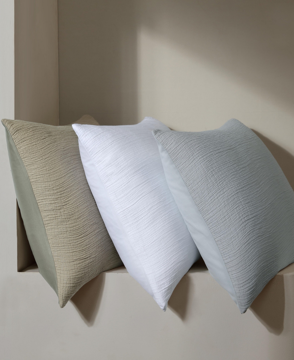 Shop Calvin Klein Washed Percale Cotton Solid 3 Piece Duvet Cover Set, Queen In Dawn Blue