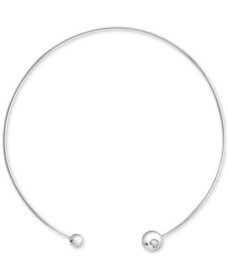 Gold-Tone Stainless Steel Sculptural Bubbles Sculptural Collar Necklace, 15-1/5"  