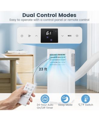 8000 BTU Portable Air Conditioner 3-in-1 AC Unit w/ Dehumidifier & Fan Sleep Mode & 24H Timer
