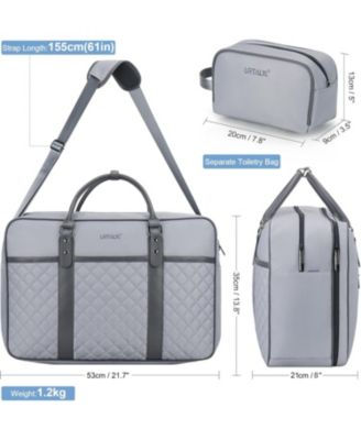 Travel Duffle Bag for Men, Weekender Bag for Women with Toiletry Bag, Carry On Overnight Bag with 17.3 inch Laptop Compartment (Black)