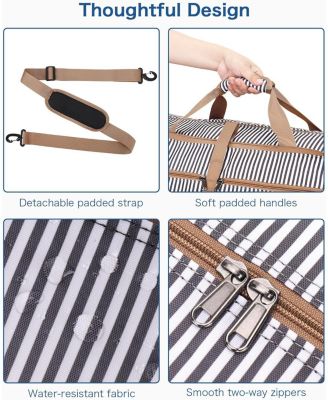 120L Foldable Collapsible Travel Duffle Bag for Men and Women with Shoe Compartment