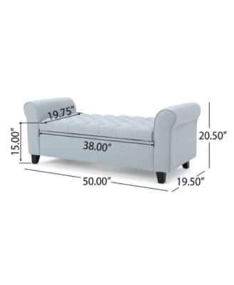 Tufted Storage Ottoman Bench with Button-Tufted, Soft-Close Hinges for Seating and Storage
