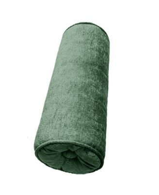 Delmonico Chenille Lumbar Neck Roll Decorative Pillow, 7"x18"