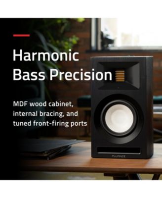 Ri71 Reference Stereo Powered Bookshelf Speakers with High Performance AMT Tweeters, 5" Drivers, 120W Amplifier for Music, Turntable, TV, PC - HDMI, Bluetooth, RCA & Subwoofer Out