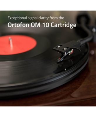 RT82 Reference High Fidelity Vinyl Turntable Record Player with Ortofon OM10 Cartridge And Anti-Vibration Wood Isolation Base