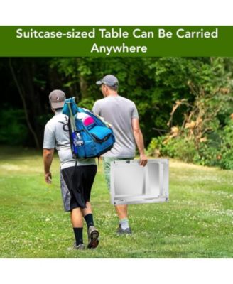 100% Food Grade 304 Stainless Steel BBQ Grill Table fits Tabletop Griddle, Indoor Grill Table with 4 Adjustable Legs, Portable Grill Stand for RV/Camping/Tailgating