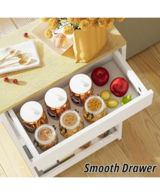 Slim Storage Rolling Cart with Drawer and Wheels and Handle