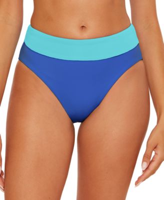 Women's Color Code High Waist Reversible Bikini Bottoms 