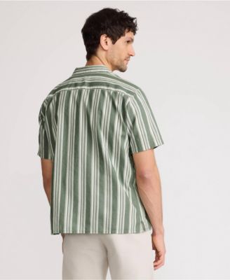 Men's Short Sleeve Linen Hawaiian Camp Collar Shirt