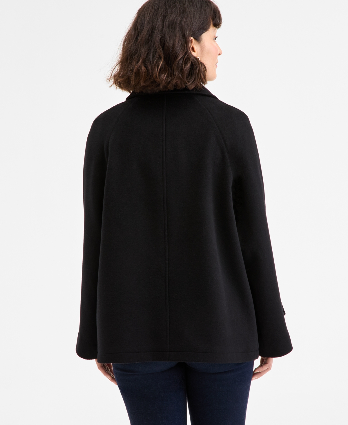 Michael Kors Michael  Women's Collared Button-front Coat, Exclusively At Macy's In Black