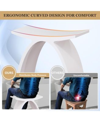 Freestanding Solid Surface Bathroom Shower Stool