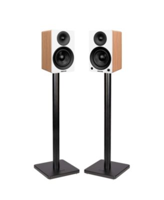 Ai41 Powered 2-Way 2.0 Stereo Bookshelf Speakers with Speaker Stands 5" Drivers 90W Amplifier for Turntable Bluetooth 5 Wireless Music Streaming with RCA Optical Subwoofer Out