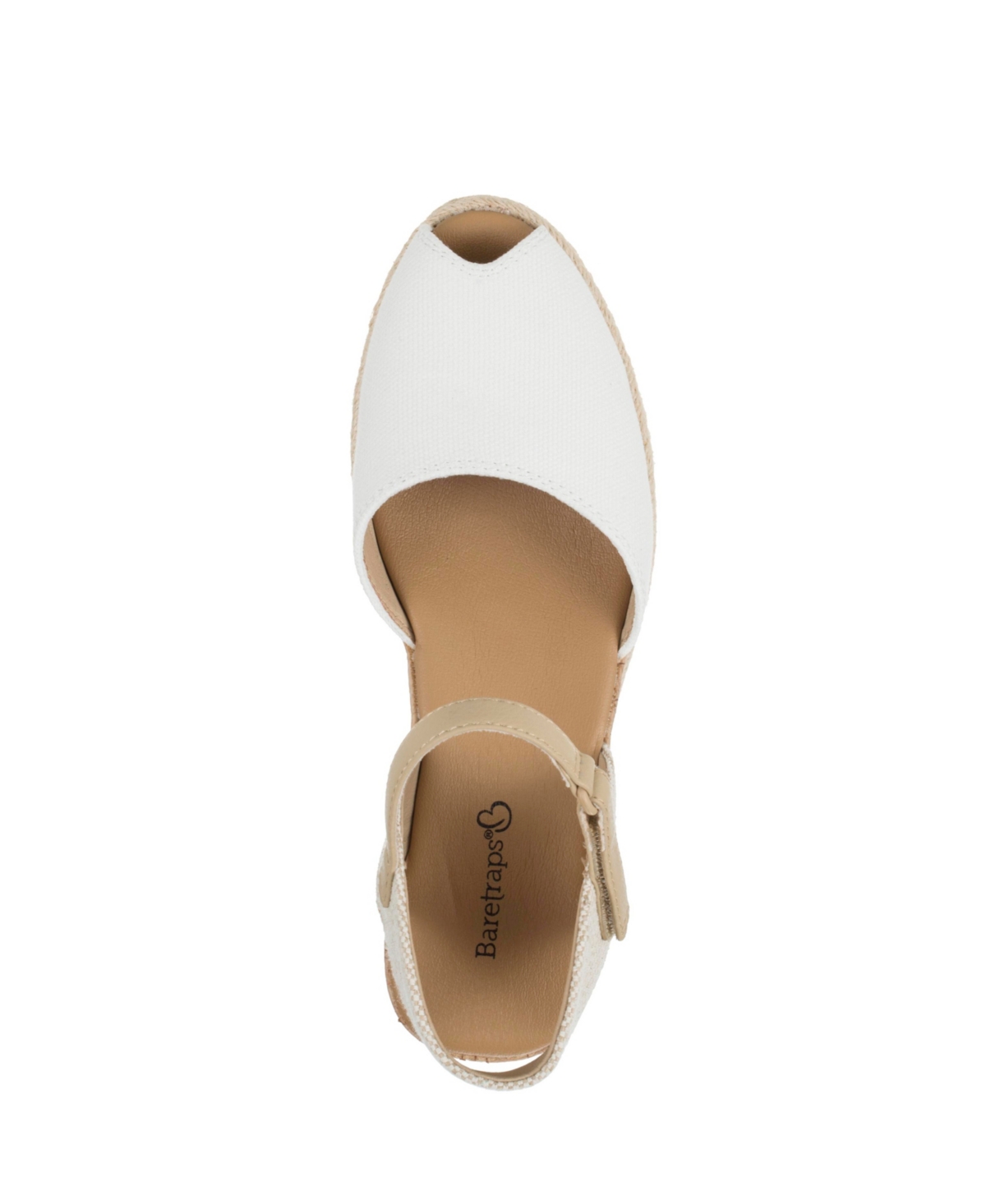 Shop Baretraps Women's Acadia Peep Toe Wedge Sandals In White