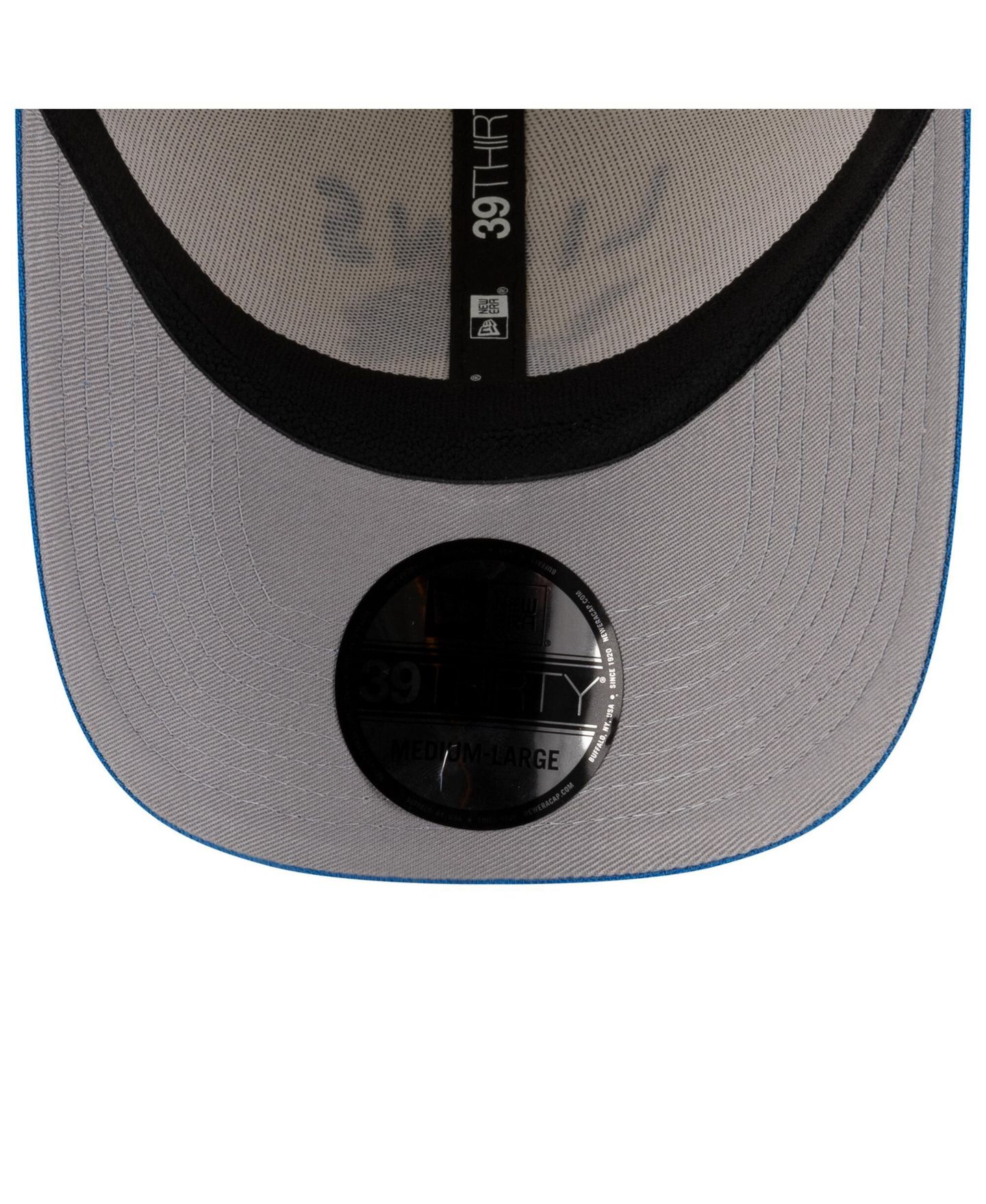 Мужская кепка New Era Cream/Blue Detroit Lions 2025 NFL Draft 39THIRTY Flex Hat — фото 2