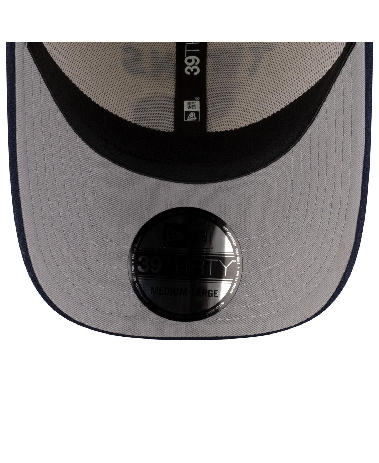 Мужская кепка New Era Cream/Navy Tennessee Titans 2025 NFL Draft 39THIRTY Flex Hat — фото 2
