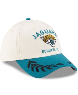 Men's Cream/Teal Jacksonville Jaguars 2025 NFL Draft 39THIRTY Flex Hat
