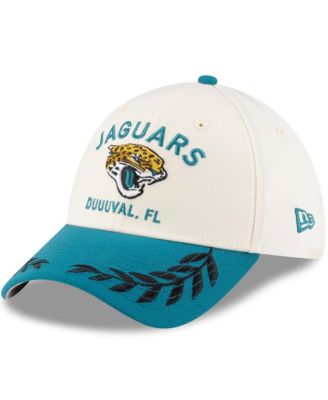 New Era - Men's Cream/Teal Jacksonville Jaguars 2025 NFL Draft 39THIRTY Flex Hat