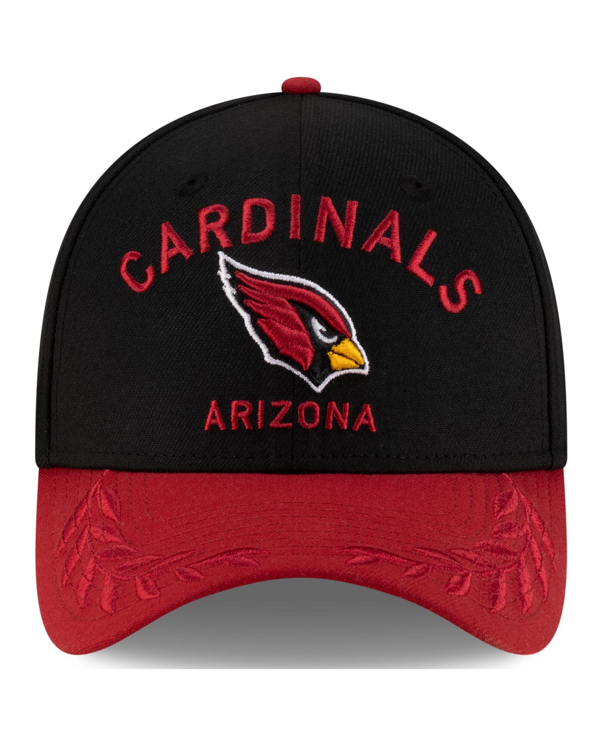 New Era Men's Black/cardinal Arizona Cardinals 2025 Nfl Draft 39thirty Flex Hat In Black,cardinal