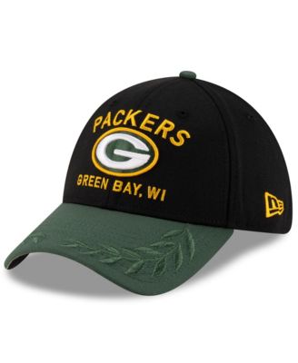 New Era - Men's Black/Green Green Bay Packers 2025 NFL Draft 39THIRTY Flex Hat