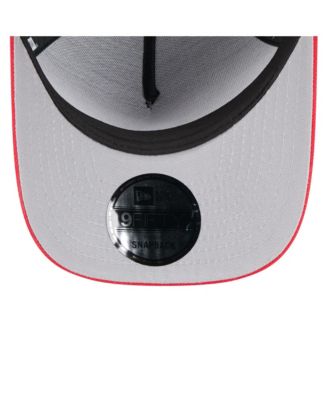 Men's Black/Red Houston Texans 2025 NFL Draft A-Frame 9FIFTY Snapback Hat