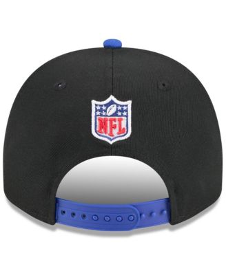 Men's Black/Royal Buffalo Bills 2025 NFL Draft A-Frame 9FIFTY Snapback Hat