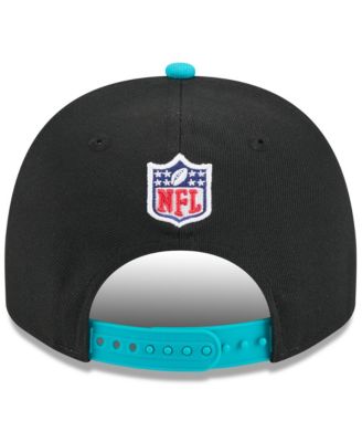 Men's Black/Aqua Miami Dolphins 2025 NFL Draft A-Frame 9FIFTY Snapback Hat