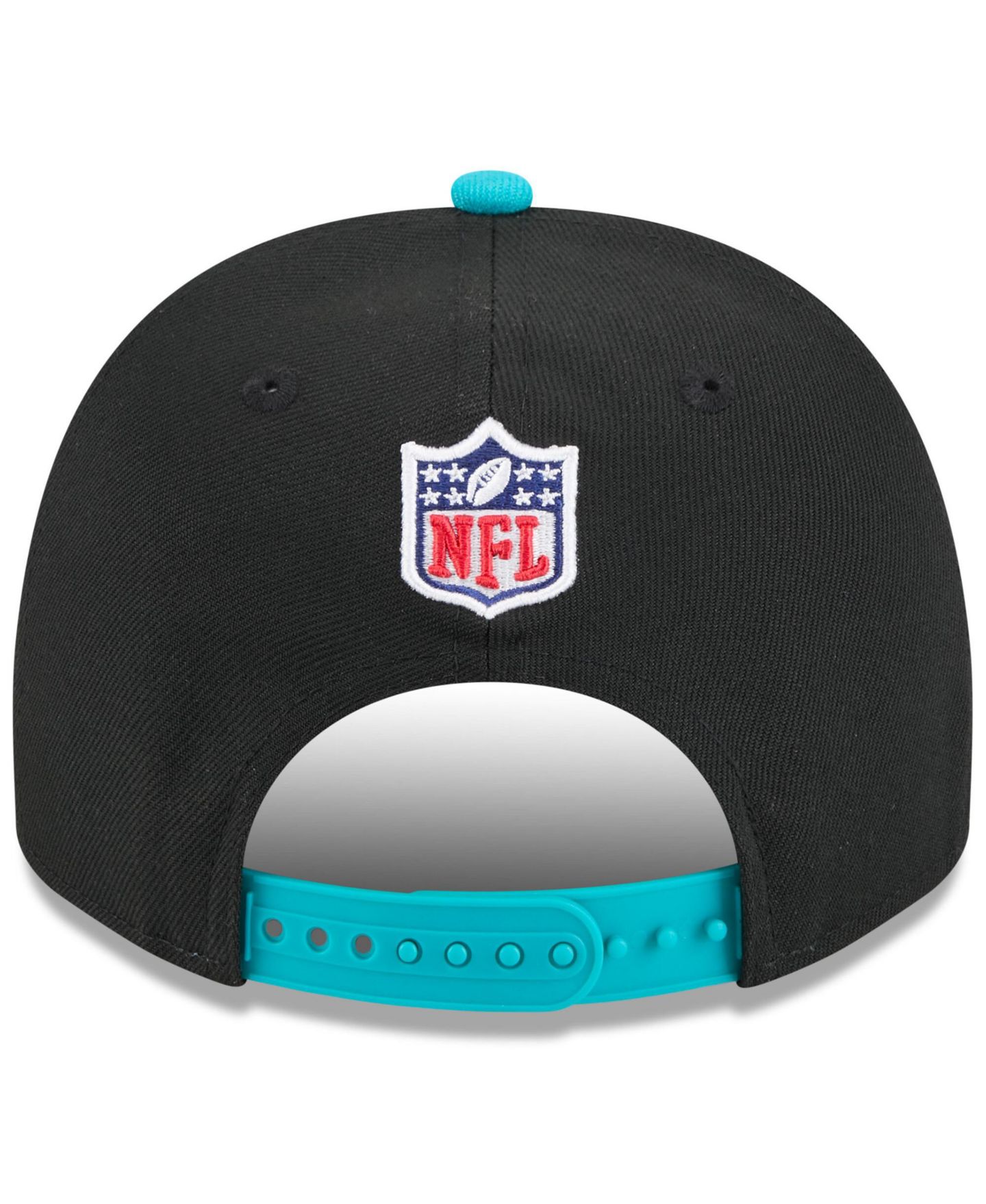 Мужская кепка New Era Black/Aqua Miami Dolphins 2025 NFL Draft A-Frame 9FIFTY Snapback Hat — фото 3