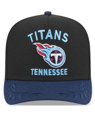Men's Black/Navy Tennessee Titans 2025 NFL Draft A-Frame 9FIFTY Snapback Hat