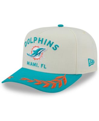 New Era - Men's Cream/Aqua Miami Dolphins 2025 NFL Draft A-Frame 9FIFTY Snapback Hat