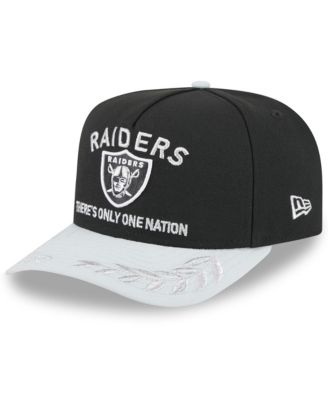 New Era - Men's Black/Silver Las Vegas Raiders 2025 NFL Draft A-Frame 9FIFTY Snapback Hat