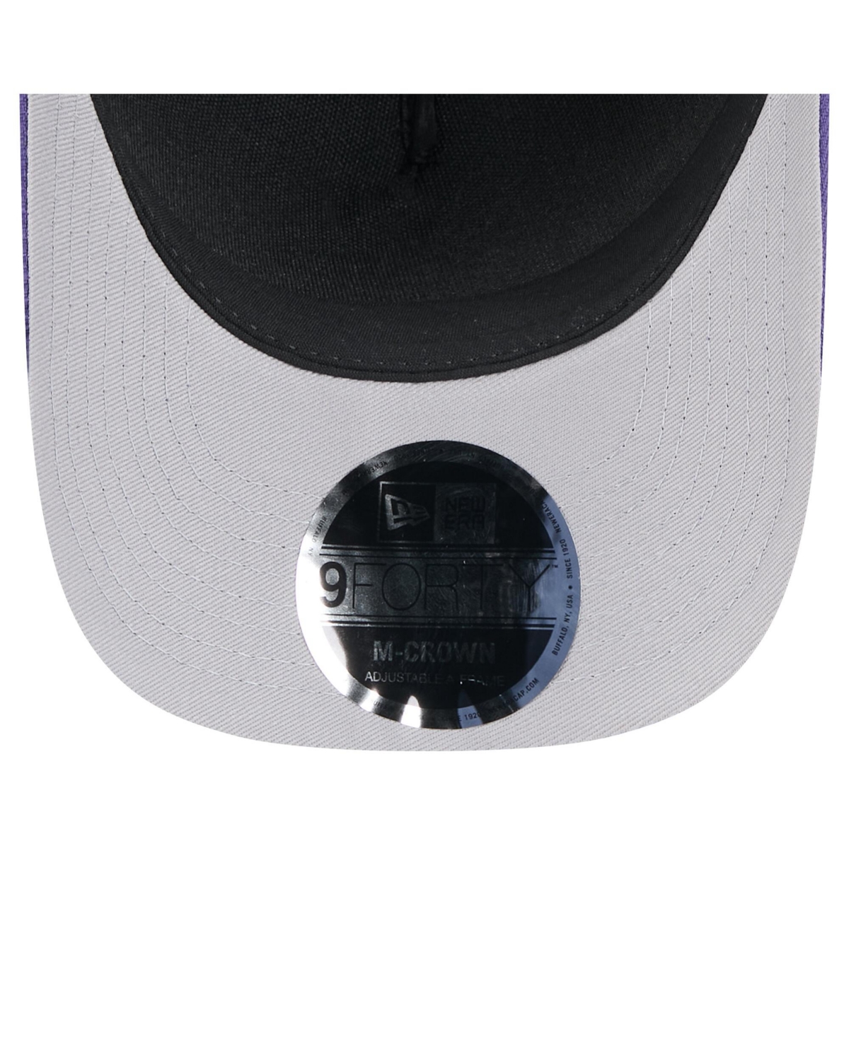 NEW ERA MEN'S BLACK/PURPLE BALTIMORE RAVENS 2025 NFL DRAFT 9FORTY A-FRAME M-CROWN ADJUSTABLE HAT 
