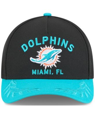 Men's Black/Aqua Miami Dolphins 2025 NFL Draft 9FORTY A-Frame M-Crown Adjustable Hat