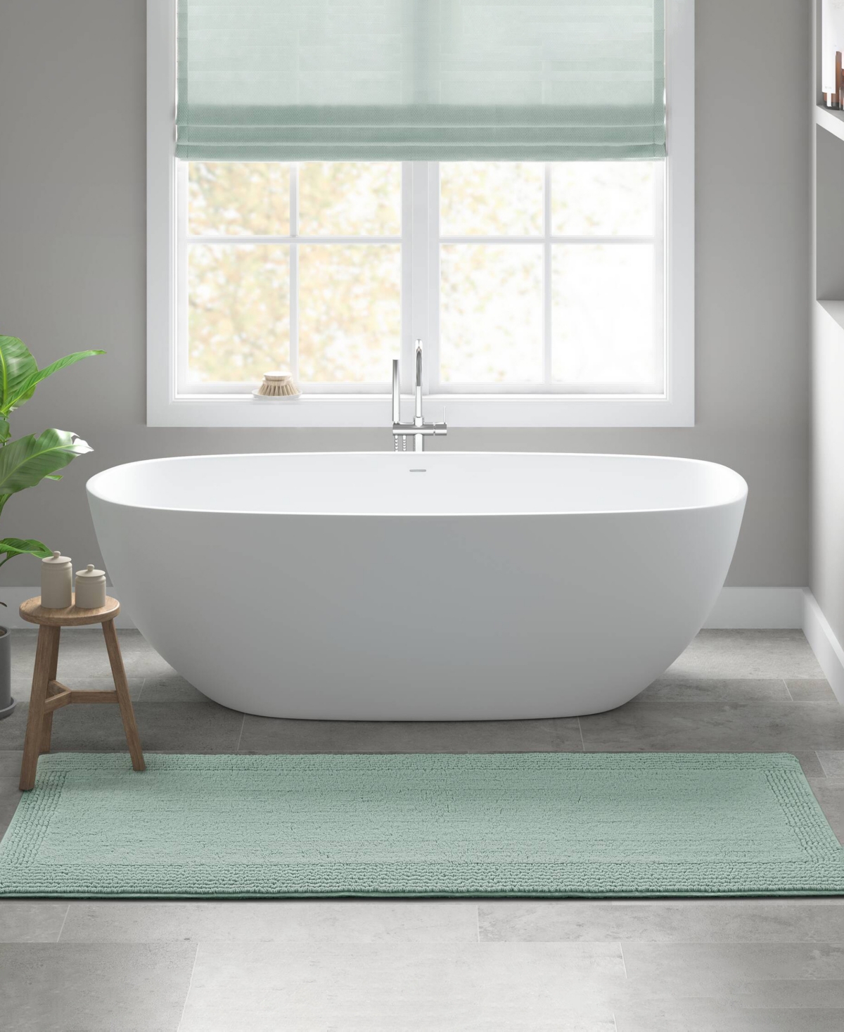 Madison Park Signature Splendor Reversible Tufted Cotton Bath Rug, 24" X 72"