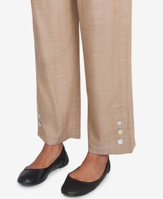Women's Summer Solstice Relaxed Button Detail Ankle Pants