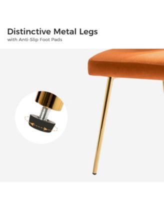 Set of 2  Polyester Velvet Modern Design, Upholstered  Milia Dining Chair