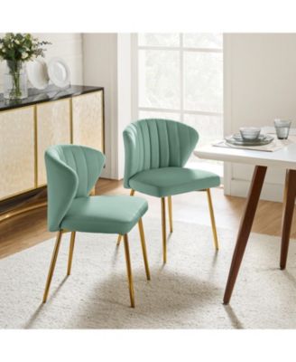 Set of 2  Polyester Velvet Modern Design, Upholstered  Milia Dining Chair