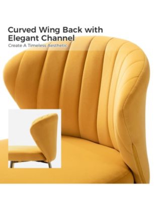 Set of 2  Polyester Velvet Modern Design, Upholstered  Milia Dining Chair