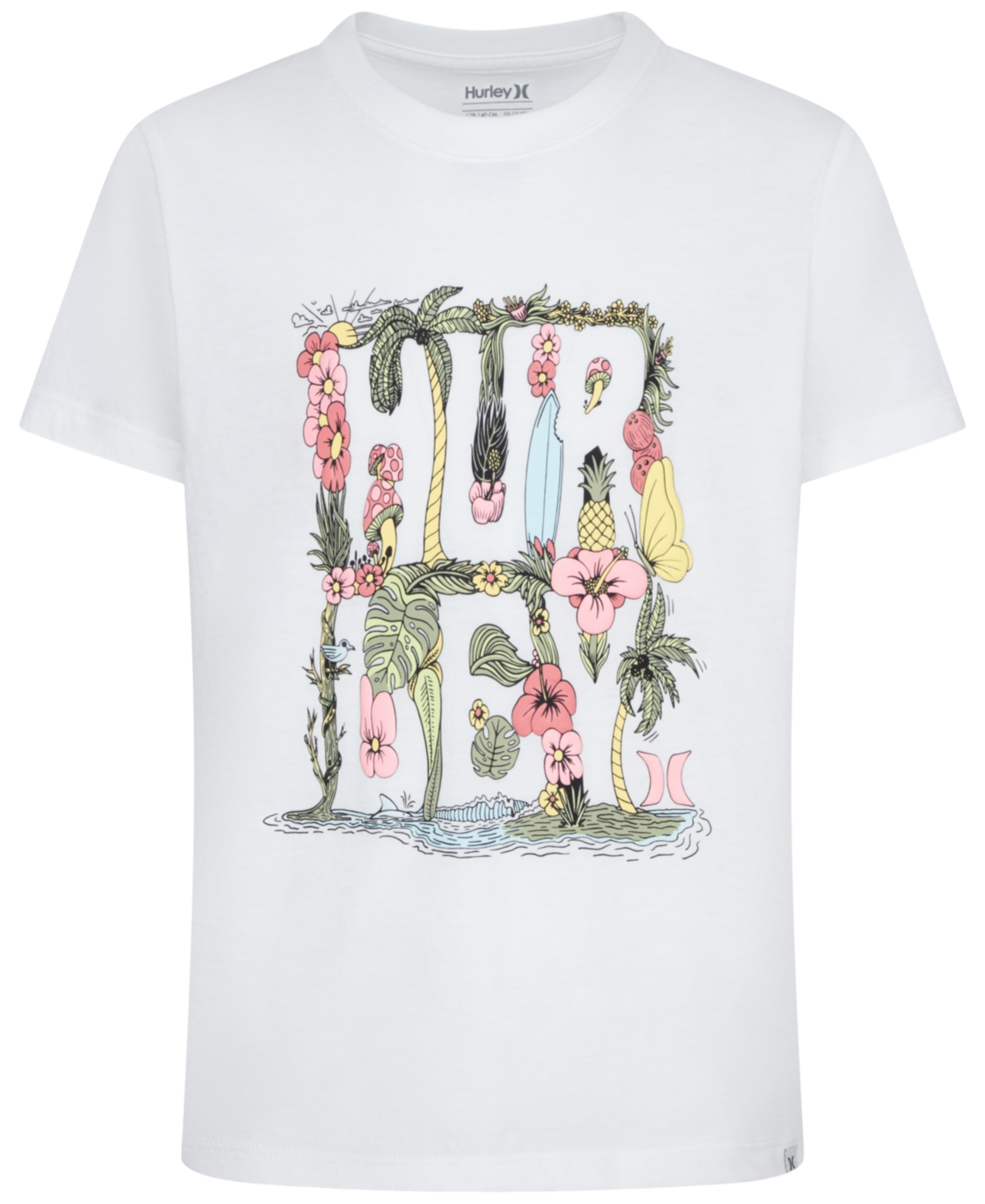 HURLEY BIG GIRLS SHORT-SLEEVE OASIS GRAPHIC T-SHIRT 