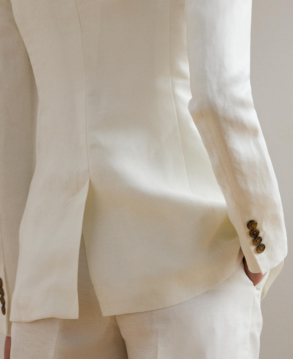 RALPH LAUREN WOMEN'S LINEN-BLEND TWILL BLAZER 