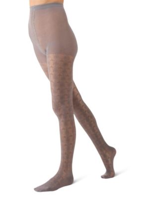 Women's Textured Cotton Rich inverted Crochet Fashion Tights MTF08952